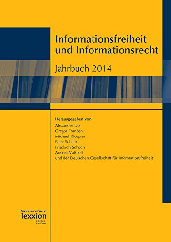 Stock image for Informationsfreiheit und Informationsrecht - Jahrbuch 2014 for sale by Buchpark