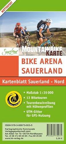 Stock image for Bike Arena Sauerland: Mountainbikekarte Sauerland Nord 1 : 35 000 for sale by medimops