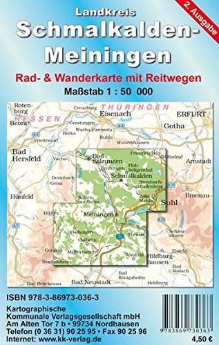 Beispielbild fr Landkreis Schmalkalden - Meiningen: Rad- und Wanderkarte. Mastab zum Verkauf von medimops