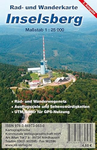 Beispielbild fr Inselsberg: Rad- und Wanderkarte zum Verkauf von medimops