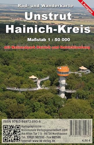 Stock image for Unstrut-Hainich-Kreis: Rad- und Wanderkarte (3. Ausgabe) for sale by medimops