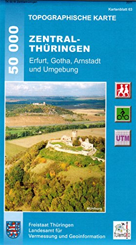 9783869791470: ZENTRALTHRINGEN mit Erfurt, Gotha, Arnstadt und Umgebung 1: 50 000: Erfurt, Gotha, Arnstadt und Umgebung