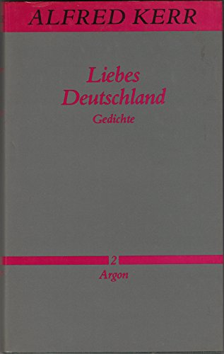 Beispielbild fr Liebes Deutschland. Gedichte (Werke in Einzelbnden, Bd 2) zum Verkauf von Versandantiquariat Felix Mcke