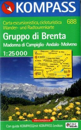 Beispielbild fr Gruppo di Brento 1 : 25 000. Kompass Wanderkarte zum Verkauf von Versandantiquariat Felix Mcke