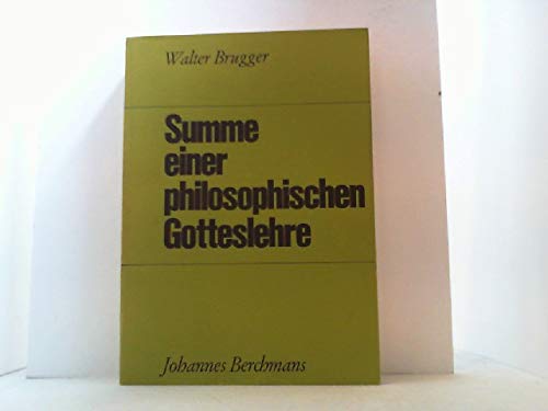 9783870560225: Summe einer philosophischen Gotteslehre.