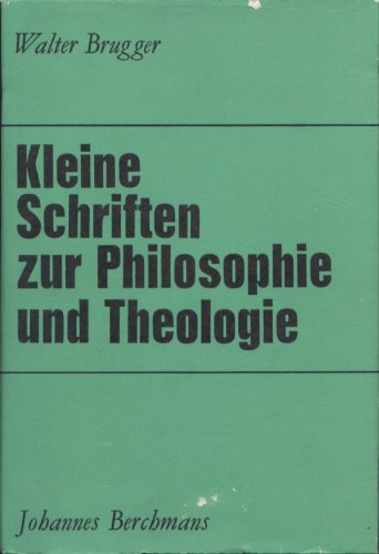 Beispielbild fr Kleine Schriften zur Philosophie und Theologie. zum Verkauf von Antiquariat Kai Gro