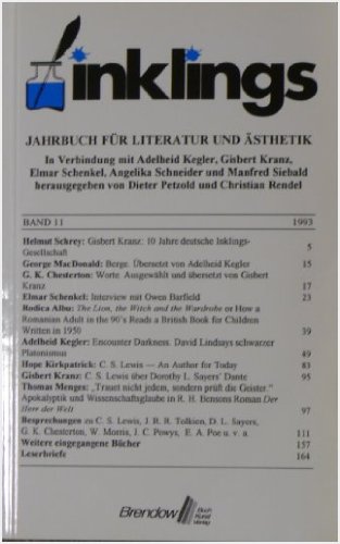 Inklings: Jahrbuch für Literatur und Ästhetik - Rendel Christian, Chesterton Gilbert K, MacDonald George, Schenkel Elmar, Kranz Gisbert
