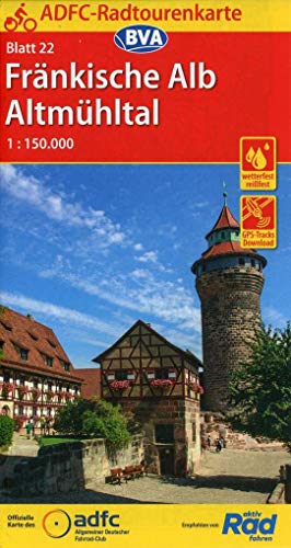 Beispielbild fr ADFC-Radtourenkarte 22 Frnkische Alb Altmhltal 1:150.000, rei- und wetterfest, GPS-Tracks Download (ADFC-Radtourenkarte 1:150000) zum Verkauf von medimops