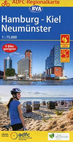 Beispielbild fr ADFC-Regionalkarte Hamburg/Neumnster/Kiel 1:75.000, rei- und wetterfest, mit GPS-Tracks-Download (ADFC-Regionalkarte 1:75000) zum Verkauf von medimops