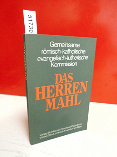 Imagen de archivo de Das Herrenmahl. a la venta por Grammat Antiquariat