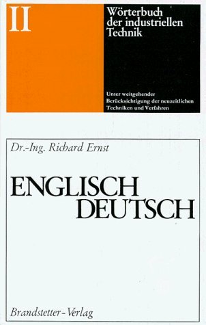 9783870971168: English-German (v. 2) (Worterbuch der Industriellen Technik)