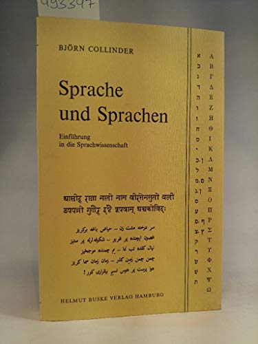 Imagen de archivo de Sprache und Sprachen. Einfhrung in die Sprachwissenschaft. a la venta por Antiquariat Librarius