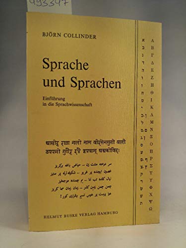 9783871183249: Sprache und Sprachen: Einf. in d. Sprachwiss (German Edition)