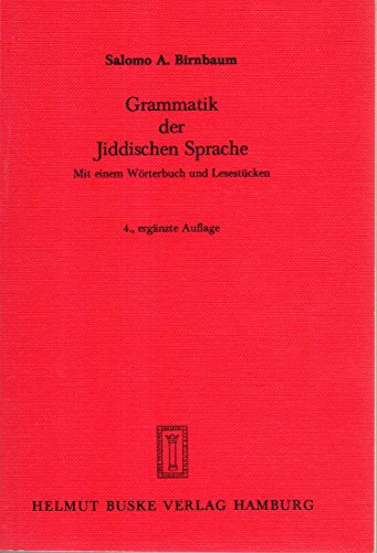 9783871186585: Grammatik der jiddischen Sprache