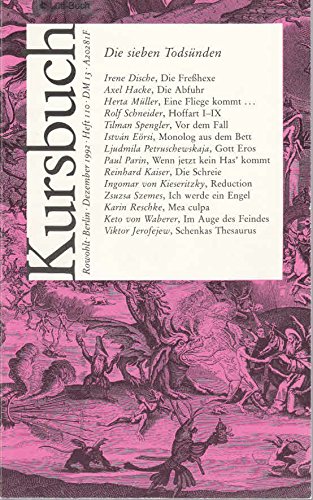 Beispielbild fr Die sieben Todsnden. Kursbuch, Heft 110 zum Verkauf von medimops