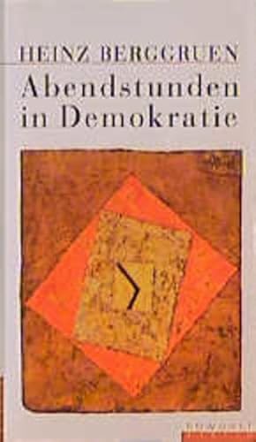 9783871343537: Abendstunden in Demokratie