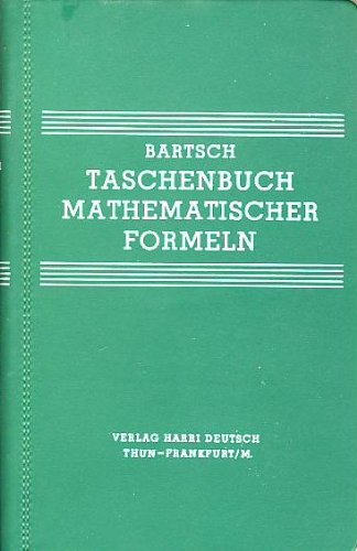 Stock image for Taschenbuch mathematischer Formeln for sale by Versandantiquariat Felix Mcke