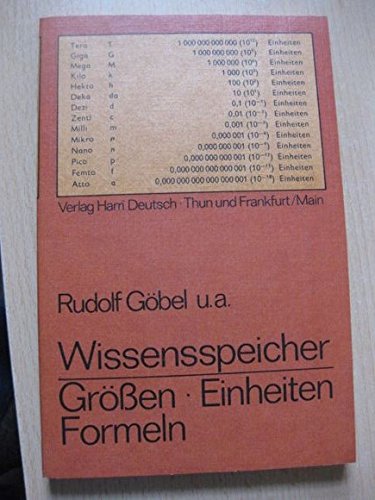 Stock image for wissensspeicher. gren. einheiten. Formeln for sale by Oberle