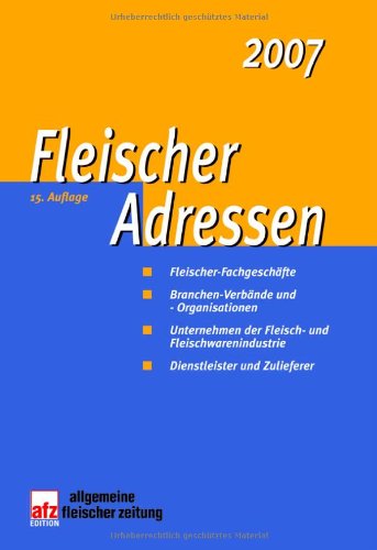 Fleischeradressen 2005 (9783871508967) by Irmhild Barz