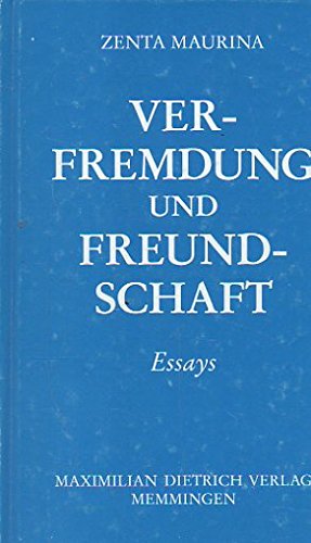 9783871641237: Verfremdung und Freundschaft: Essays