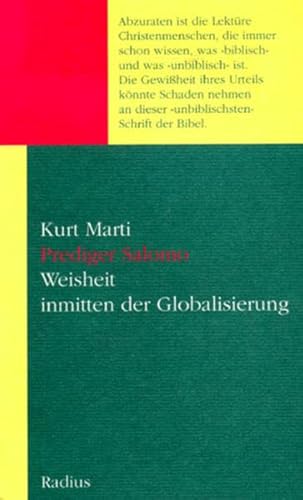 9783871732317: Prediger Salomo: Weisheit inmitten der Globalisierung