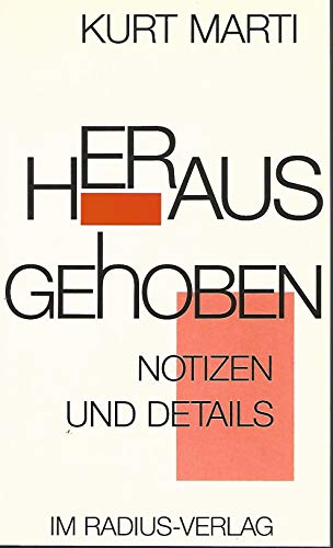 Imagen de archivo de Herausgehoben. Notizen zur Zeit a la venta por medimops