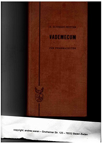 Stock image for Vademecum fr Pharmazeuten for sale by medimops