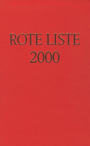 Stock image for Rote Liste 2000 Arzneimittelverzeichnis fr Deutschland einschlielich EU Zulassungen for sale by Online-Shop S. Schmidt