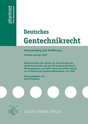 Imagen de archivo de Deutsches Gentechnikrecht: Textsammlung mit Einfhrung a la venta por medimops