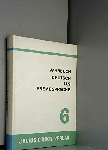 9783872762337: Jahrbuch Deutsch Als Fremdsprache 6