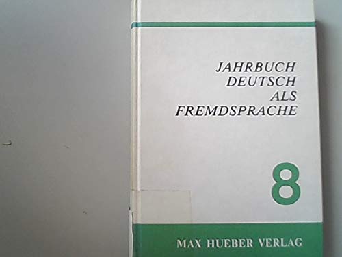9783872762818: Jahrbuch Deutsch Als Fremdsprache 8