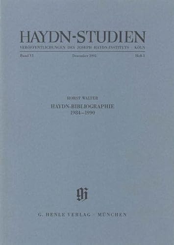 9783873280748: Haydn-Studien Bd. 6 Heft 3 - Books on Music - BOOK