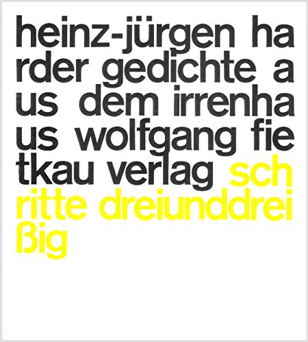 Gedichte aus dem Irrenhaus. Grafik Design v. Christian Chruxin.