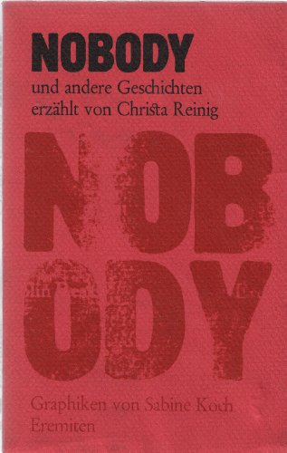 Imagen de archivo de Nobody: Und andere Geschichten (Broschur) (German Edition) a la venta por Phatpocket Limited