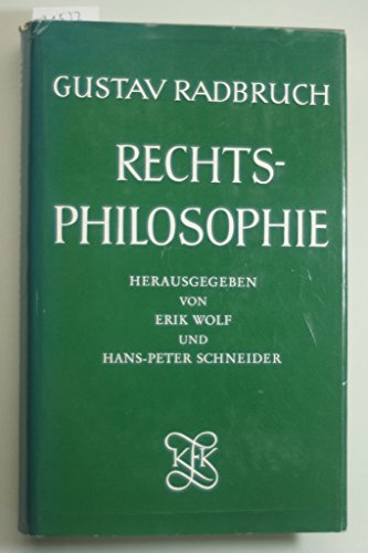 Beispielbild fr Rechtsphilosophie. Hrsg. von Erik Wolf u. Hans-Peter Schneider zum Verkauf von BBB-Internetbuchantiquariat