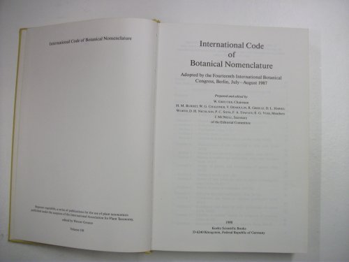 International Code of Botanical Nomenclature 1988