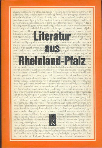Stock image for Literatur aus Rheinland-Pfalz. - eine Anthologie I for sale by Versandantiquariat Felix Mcke