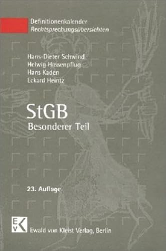 Imagen de archivo de StGB. Besonderer Teil a la venta por medimops