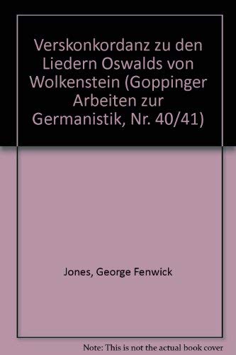 Beispielbild fr Verskonkordanz zu den Liedern Oswalds von Wolkenstein (Hss. B und A) Band 1. (Gppinger Arbeiten zur Germanistik, Nr. 40/41) zum Verkauf von Zubal-Books, Since 1961