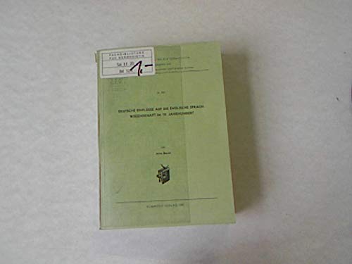 Beispielbild fr Deutsche Einflsse auf die englische Sprachwissenschaft im 19. Jahrhundert. zum Verkauf von medimops