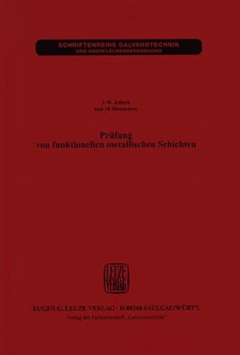 9783874801195: Prfung von funktionellen metallischen Schichten :