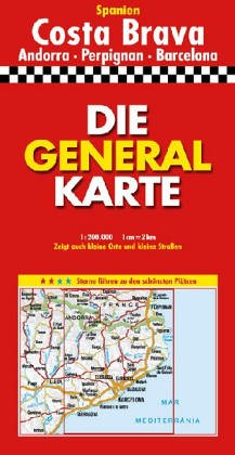 9783875043624: Die Generalkarte mit Stadtplänen, Bildern, Informationen, Massstab 1:200 000, 1 cm.=2 km., Costa Brava (German Edition)