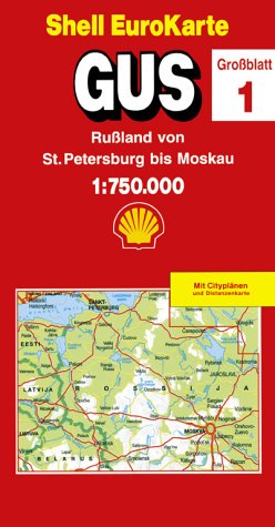 9783875045956: Shell EuroKarte GUS: 1:750.000 : neu, mit Stadtplänen und Distanzenkarte (Marco Polo) (German Edition)