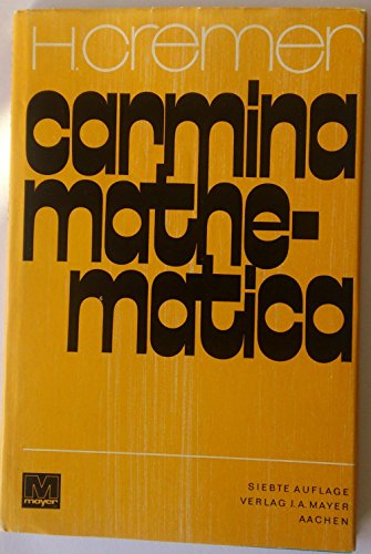 Carmina mathematica und andere poetische Jugendsünden Mit Zeichn. von Maria-Letizia Mancino - Cremer, Hubert