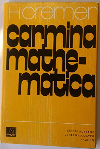 Stock image for Carmina Mathematica und andere poetische Jugendsnden for sale by Versandantiquariat Felix Mcke