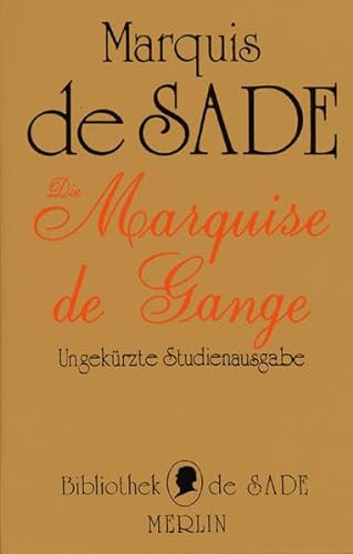 9783875360899: Sade, D: Marquise de Gange