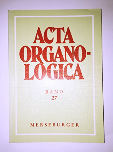 Beispielbild fr Acta Organologica: BD 27 zum Verkauf von medimops