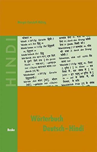Imagen de archivo de Wrterbuch Deutsch-Hindi a la venta por Buchmarie