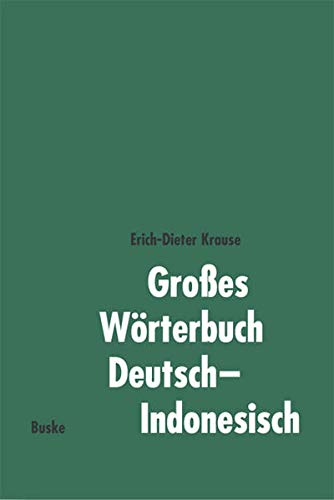 9783875482485: Groes Wrterbuch Deutsch-Indonesisch