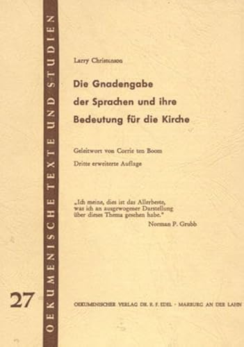 Stock image for Die Gnadengabe der Sprachen und ihre Bedeutung fr die Kirche for sale by Buchpark